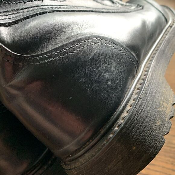 Vibram RRO black leather hard core steel toe boots Union made USA woman’s 7 - Picture 8 of 13